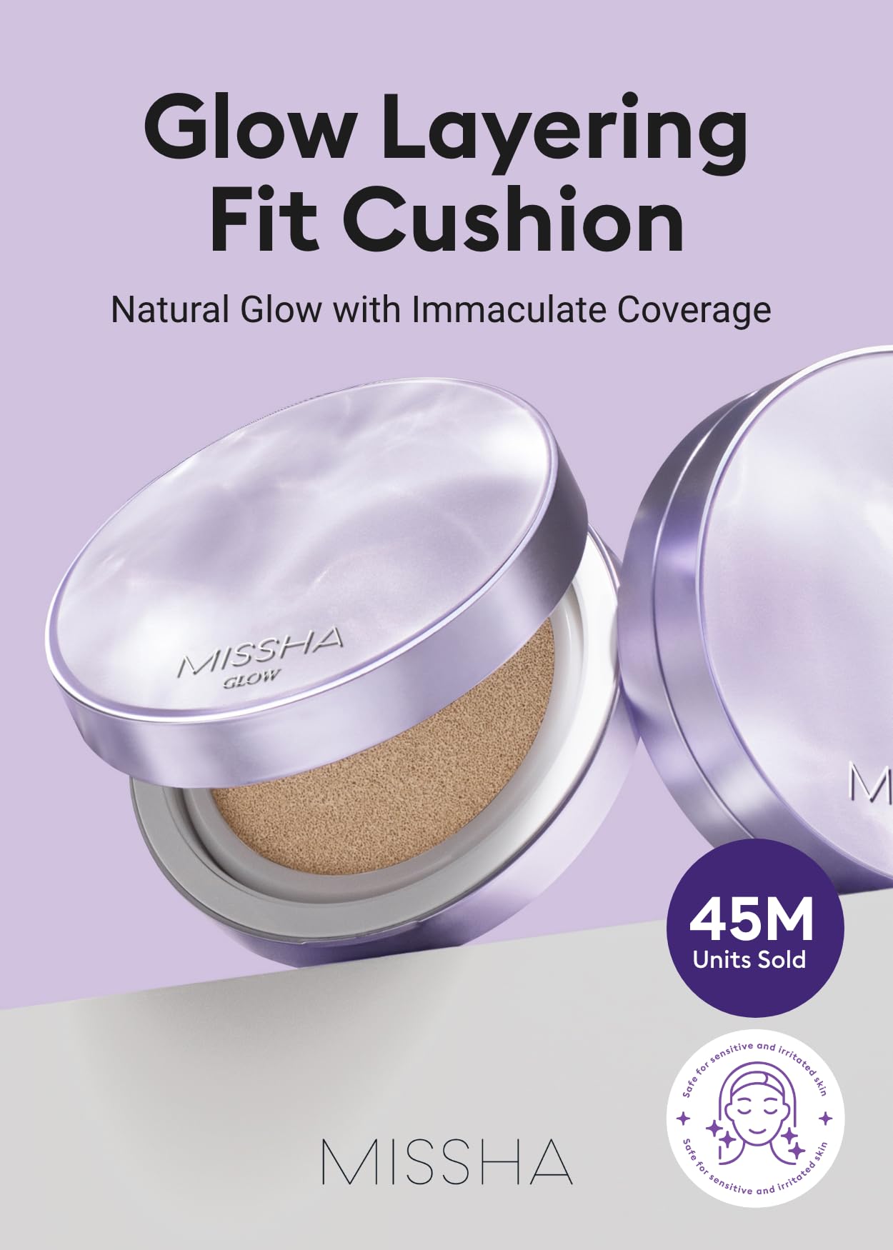 Foto 3 pulgar | Cushion Foundation Missha Serum Cushion Glow Layering Fit - Venta Internacional.
