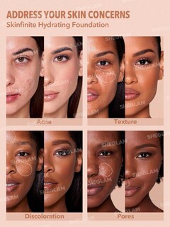 Foto 3 | Feria Hidratante Foundation Sheglam Skinfinite Flawless Dewy - Venta Internacional.