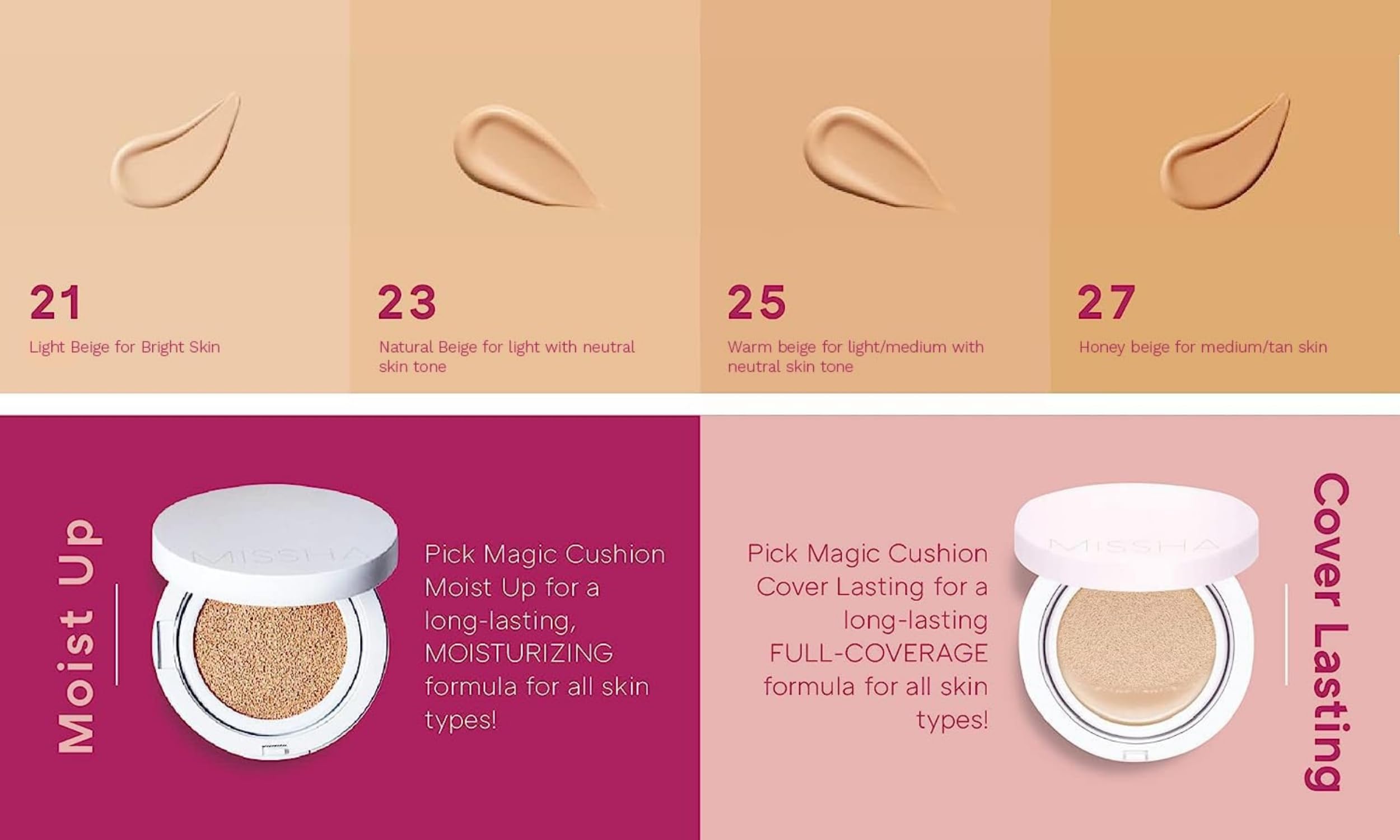 Foto 5 | Base De Maquillaje Missha Magic No.21 Beige Claro Para Piel - Venta Internacional.