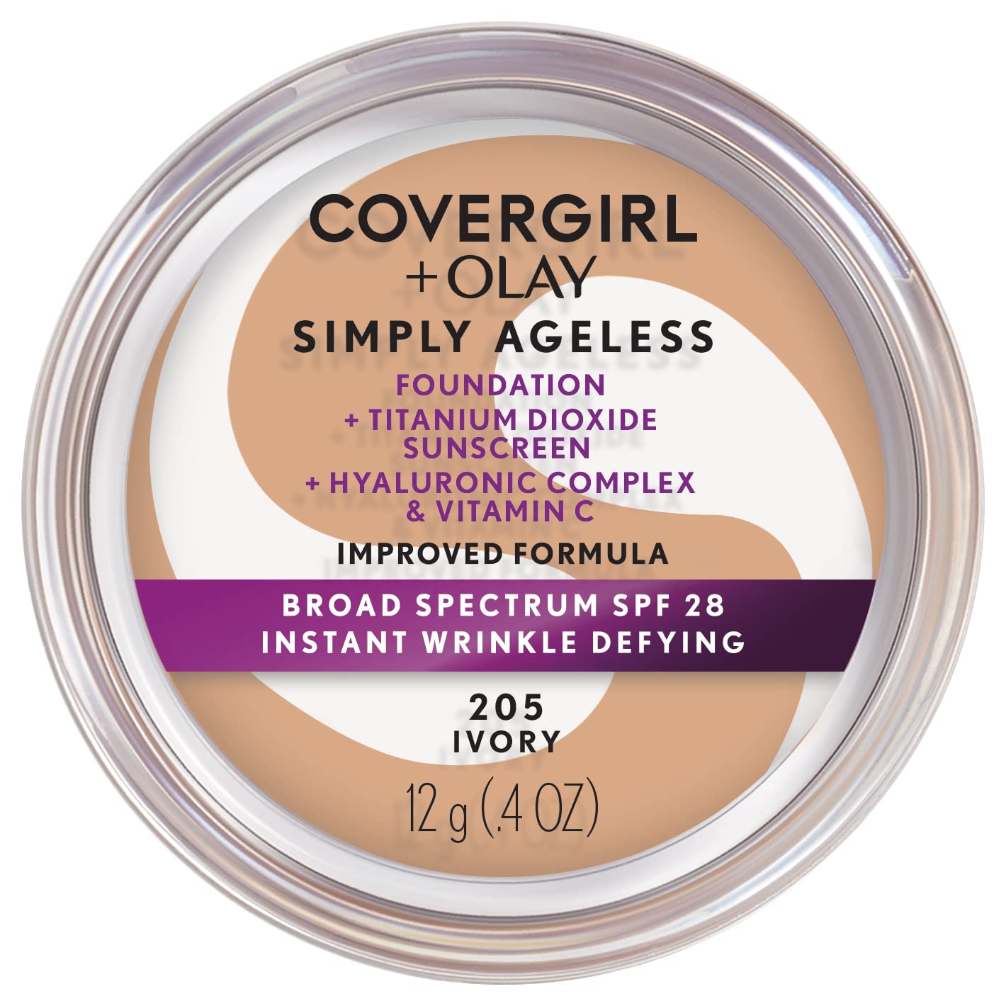 Foto 2 pulgar | Base De Maquillaje Covergirl+olay Simply Ageless 205 Marfil Spf 28 - Venta Internacional.