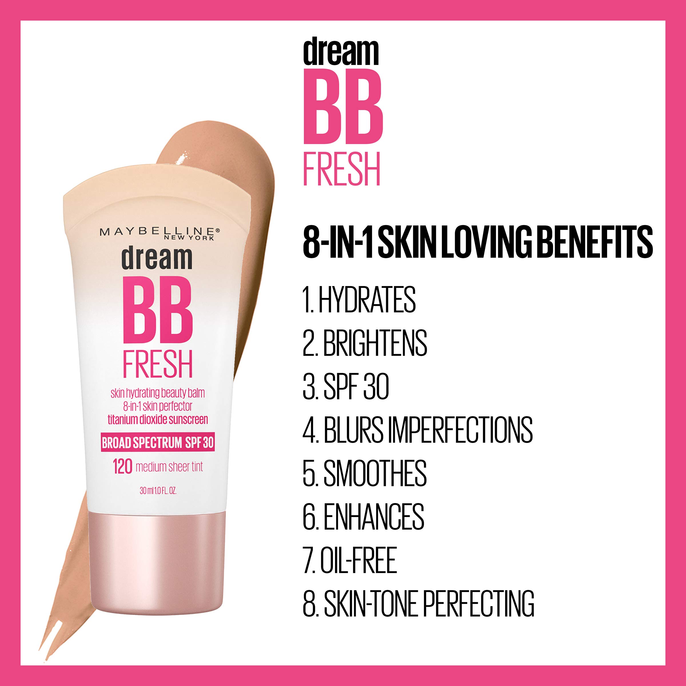 Foto 6 pulgar | Crema Bb Maybelline Dream Fresh Skin Hidratante Spf30 30  30 Ml - Venta Internacional.