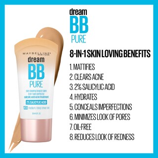 Foto 4 | Crema Bb Cream Maybelline Dream Pure Skin Clearing 8 En 1 Deep - Venta Internacional.
