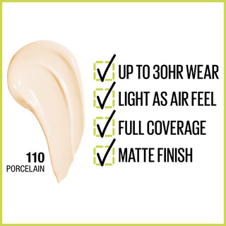 Foto 2 | Base de Maquillaje Maybelline Super Stay 110 Porcelan-Venta Internacional