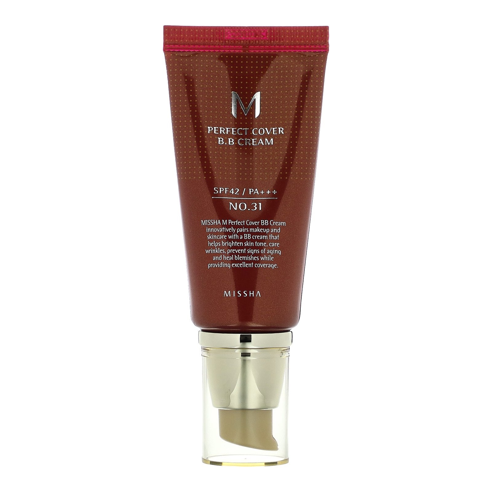 Foto 2 pulgar | B.b Cream Missha M Perfect Cover  Spf 42 Pa+++  50 Ml  N.º 31 - Venta Internacional.