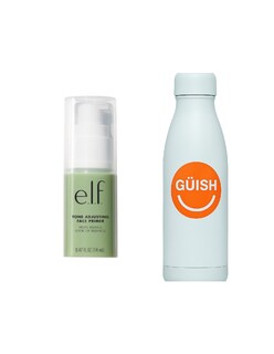 Foto 1 | Prebase Facial E.L.F. Ajuste de Tono Verde 14 ml + Termo Güish