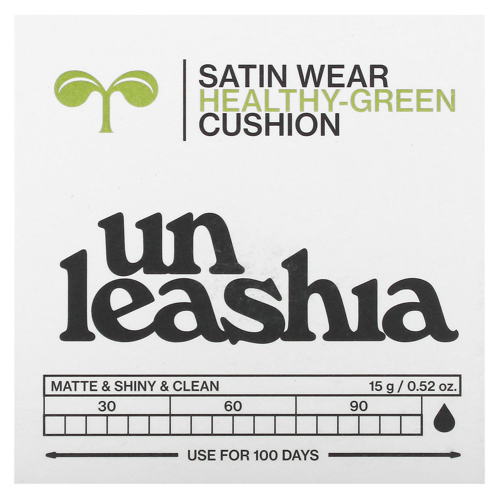 Foto 3 pulgar | Ropa Satinada Cushion Unleashia  Verde Saludable  Spf 30/pa++  15 G - Venta Internacional.