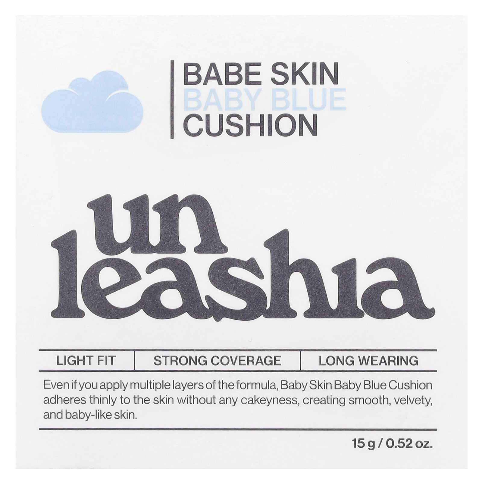 Foto 3 pulgar | Cushion Unleashia Babe Skin Baby Blue Spf40/pa++ 15 G - Venta Internacional.