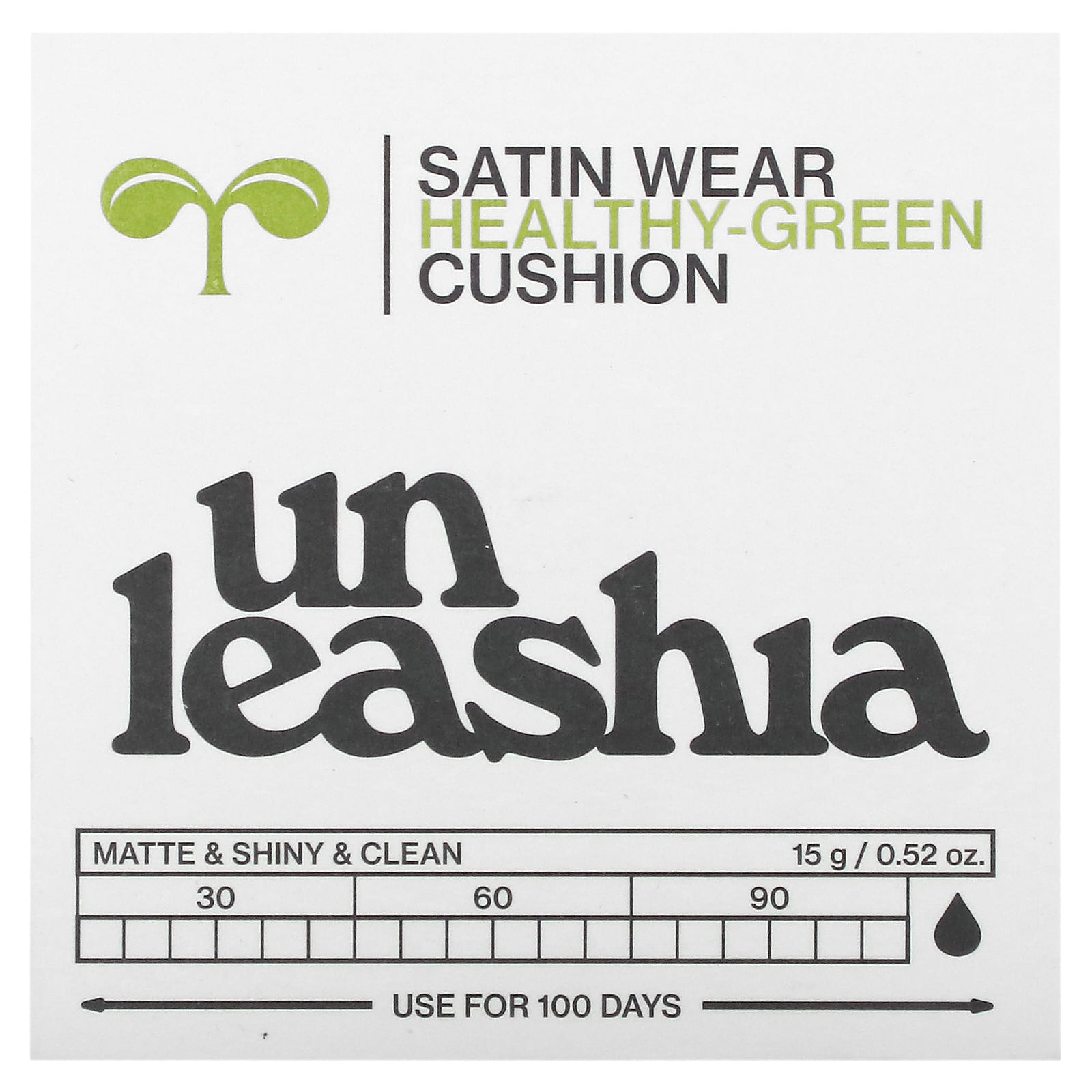 Foto 3 pulgar | Ropa Satinada Cushion Unleashia  Verde Saludable  Spf 30/pa++  15 G - Venta Internacional.