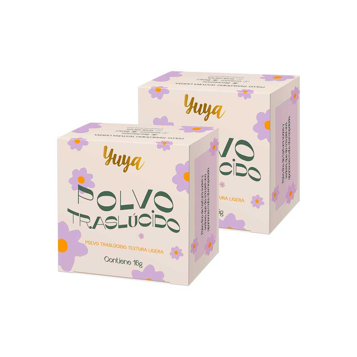 Paquete De 2 Polvos Traslúcidos Yuya Textura Sedosa Con Ingredientes Naturales 16 g