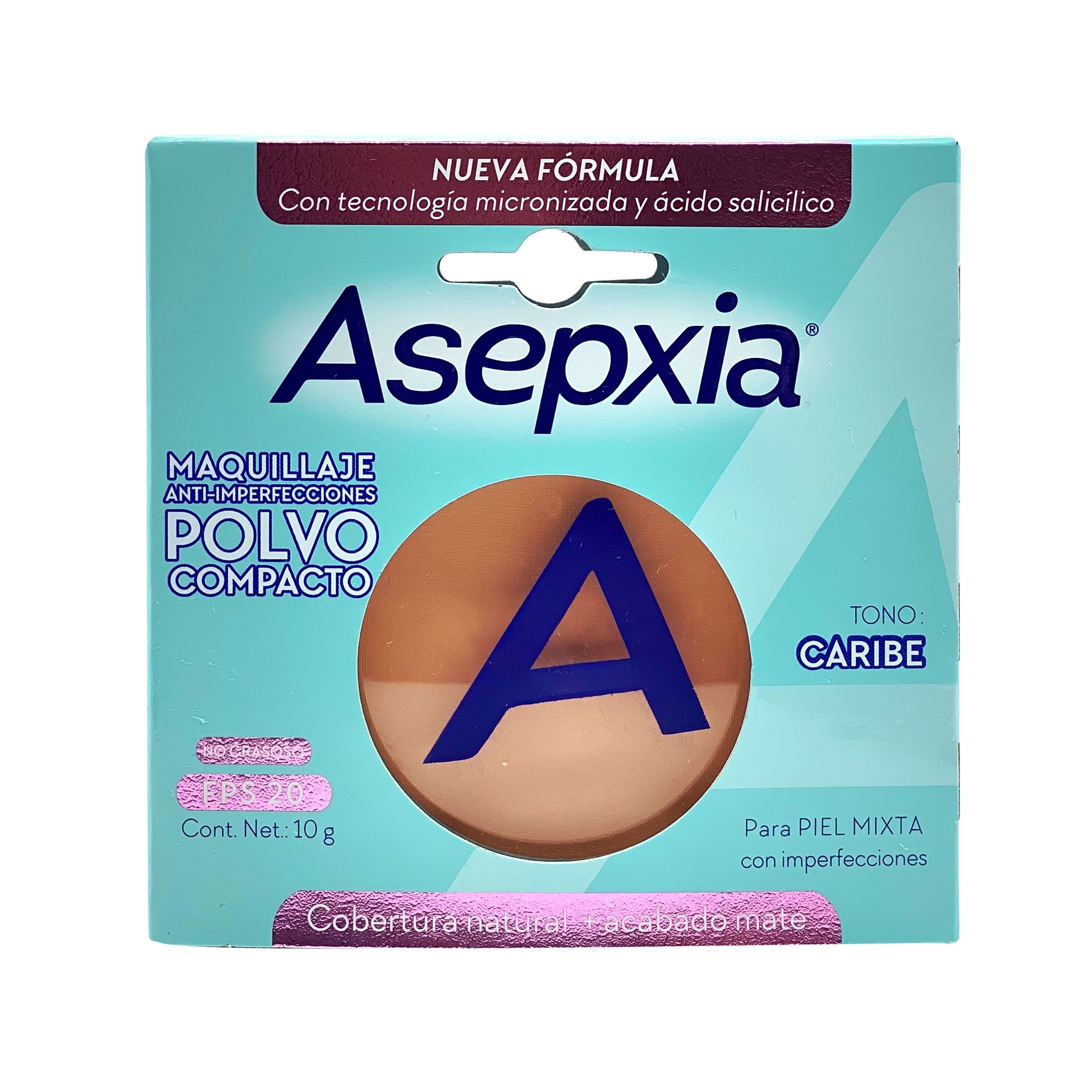 Polvo Anti Imperfecciones Genomma Asepxia color Beige 10 g $288