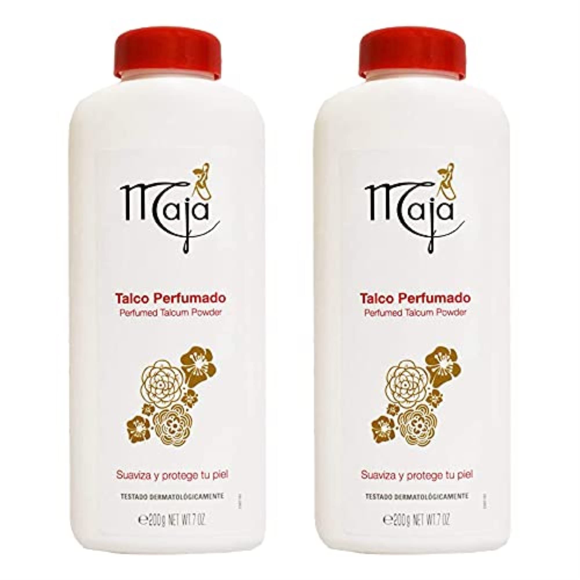 Polvo De Talco Perfumado Maja Talco Perfumado 200 G, Paquete De 2 - Venta Internacional.