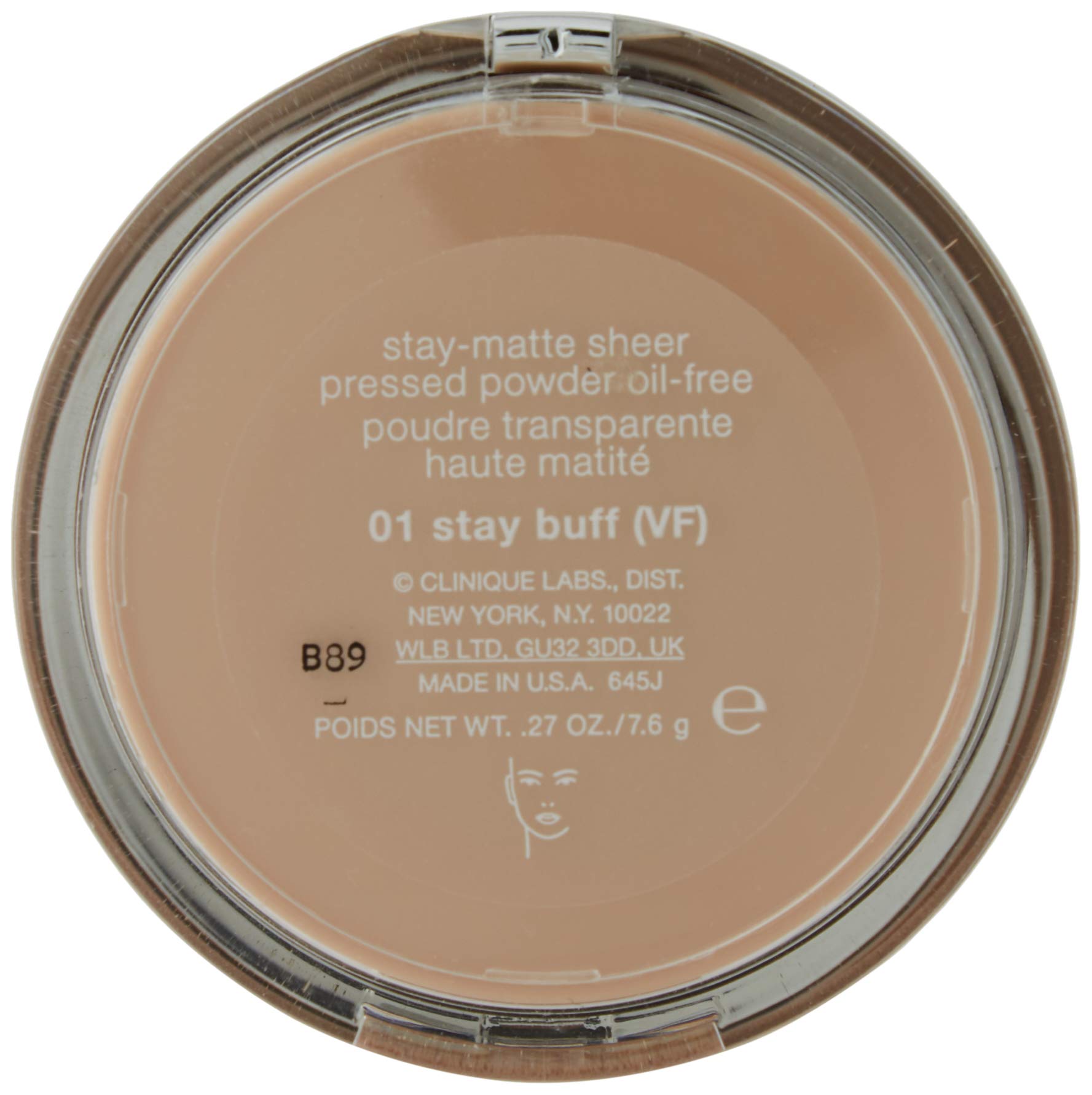 Foto 3 pulgar | Polvo Prensado Clinique Stay-matte Sheer No. 01 Stay Buff - Venta Internacional.