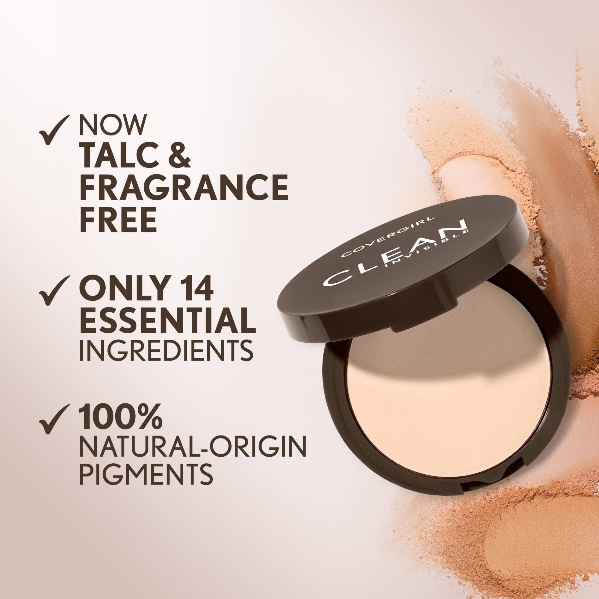 Foto 6 pulgar | Polvo Prensado Covergirl Clean Invisible Vegan Buff Beige - Venta Internacional.