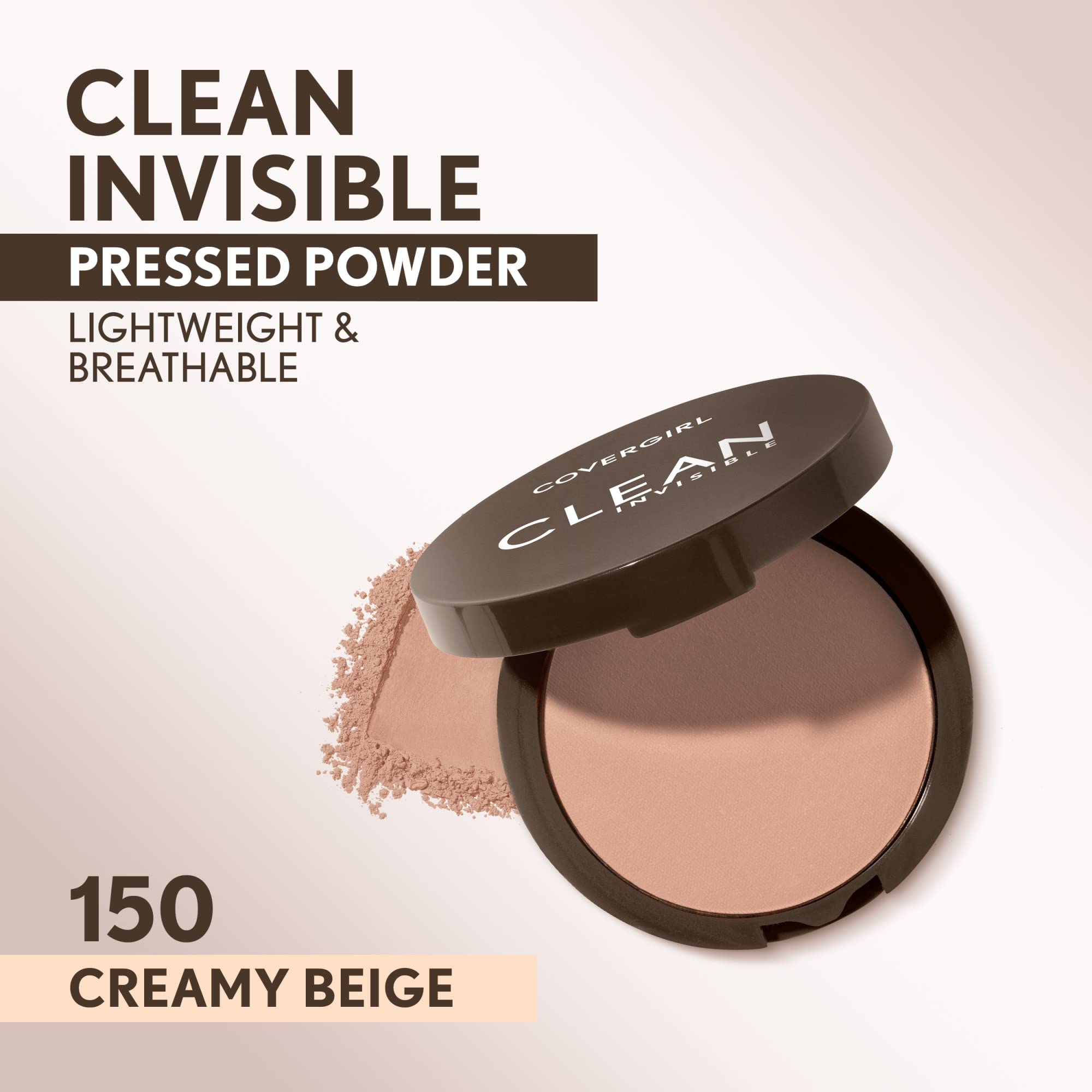 Foto 3 pulgar | Polvo Prensado Covergirl Clean Invisible Vegan Creamy Beige - Venta Internacional.