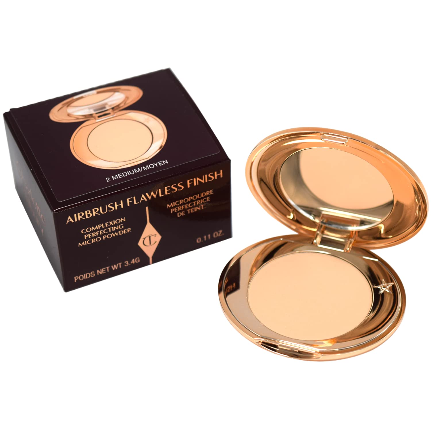 Foto 2 pulgar | Polvo Facial Charlotte Tilbury Airbrush Flawless 2 Medium - Venta Internacional.