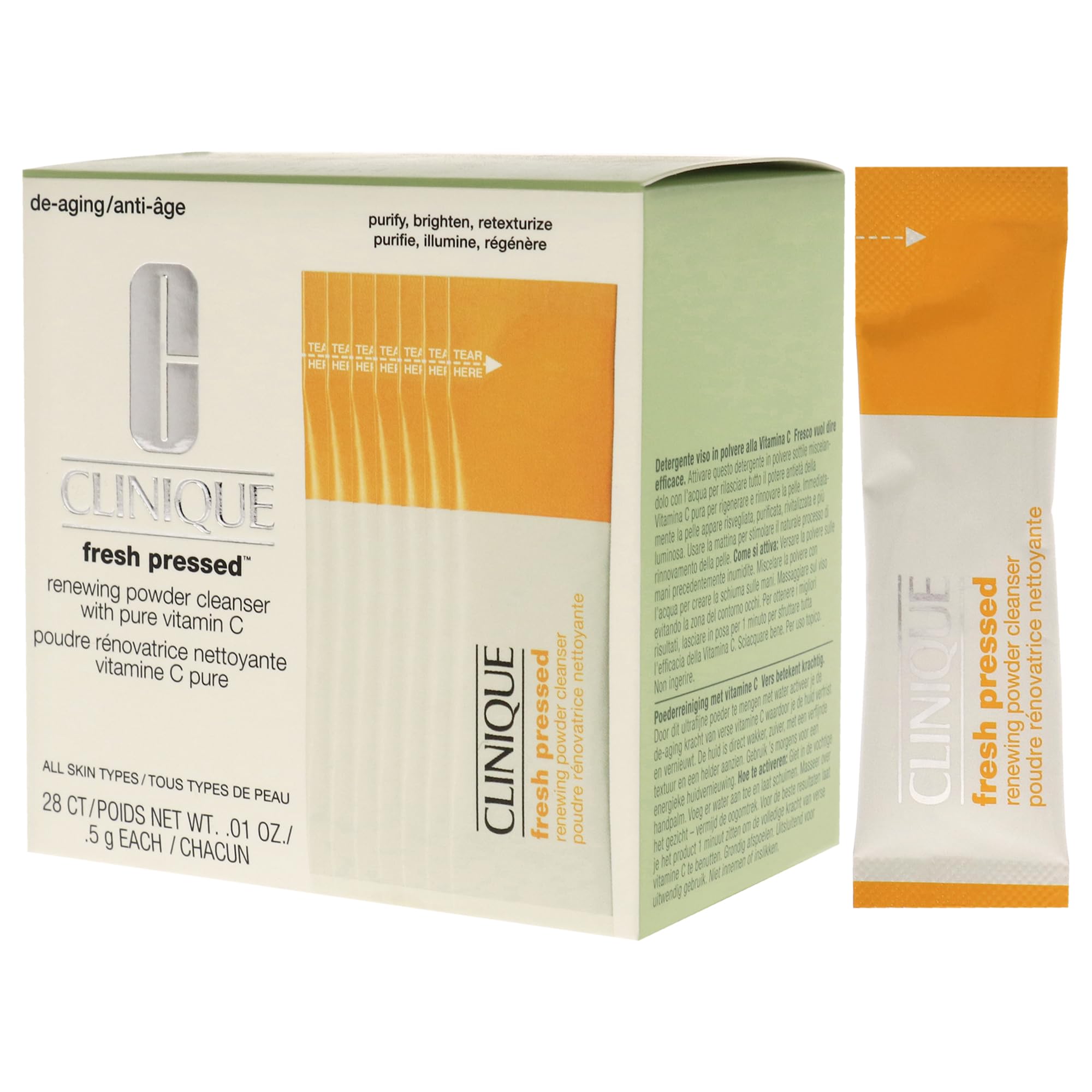 Foto 4 | Limpiador En Polvo Clinique Fresh Pressed Renewing Con Vitamina C - Venta Internacional.