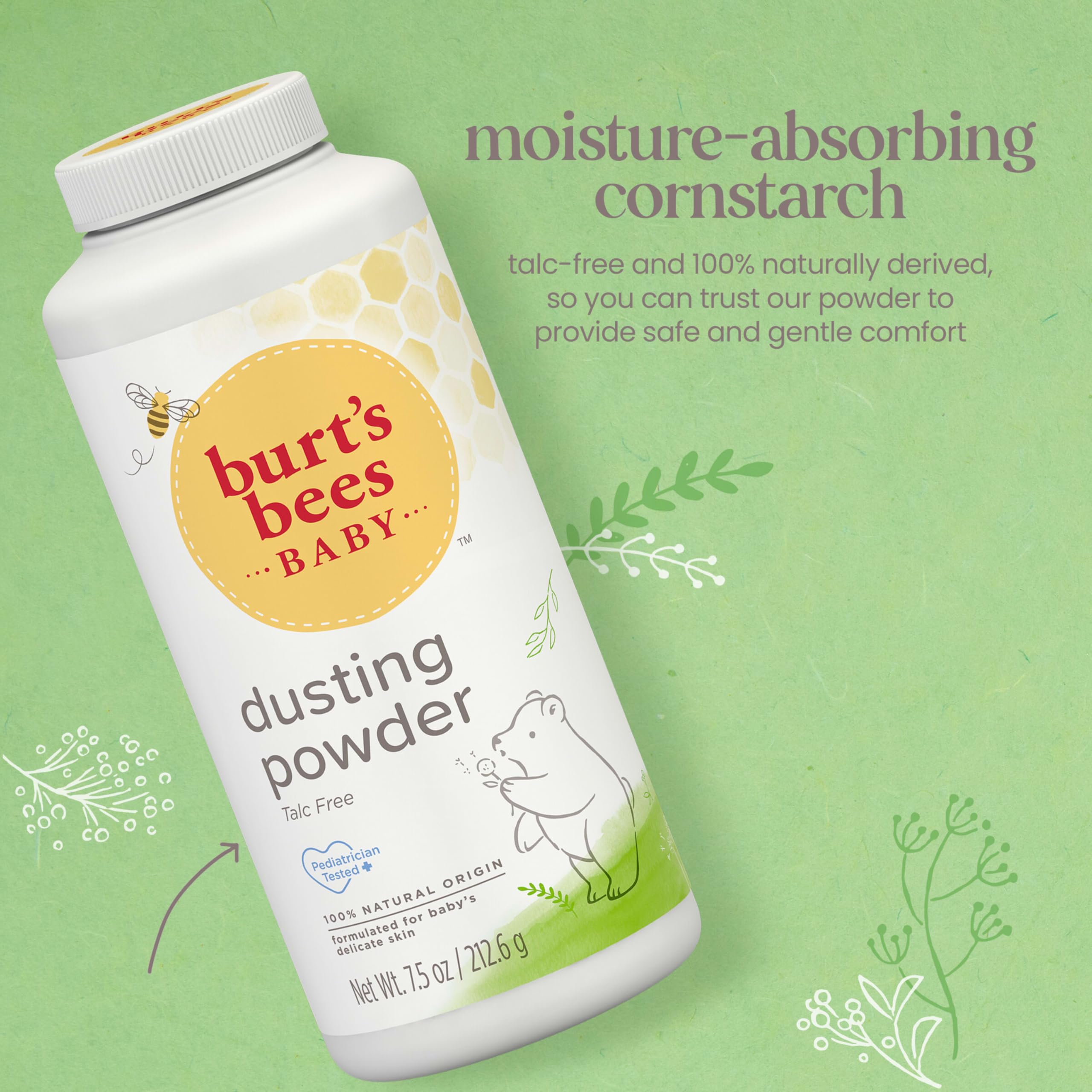 Foto 2 | Polvo Para Espolvorear Burt's Bees, 100% De Origen Natural, 220 Ml - Venta Internacional.