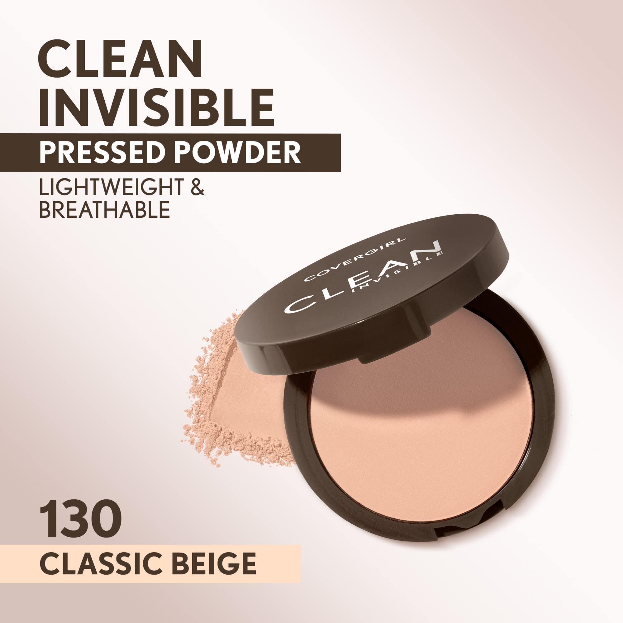 Foto 3 pulgar | Polvo Prensado Covergirl Clean Invisible 130 Classic Beige - Venta Internacional.