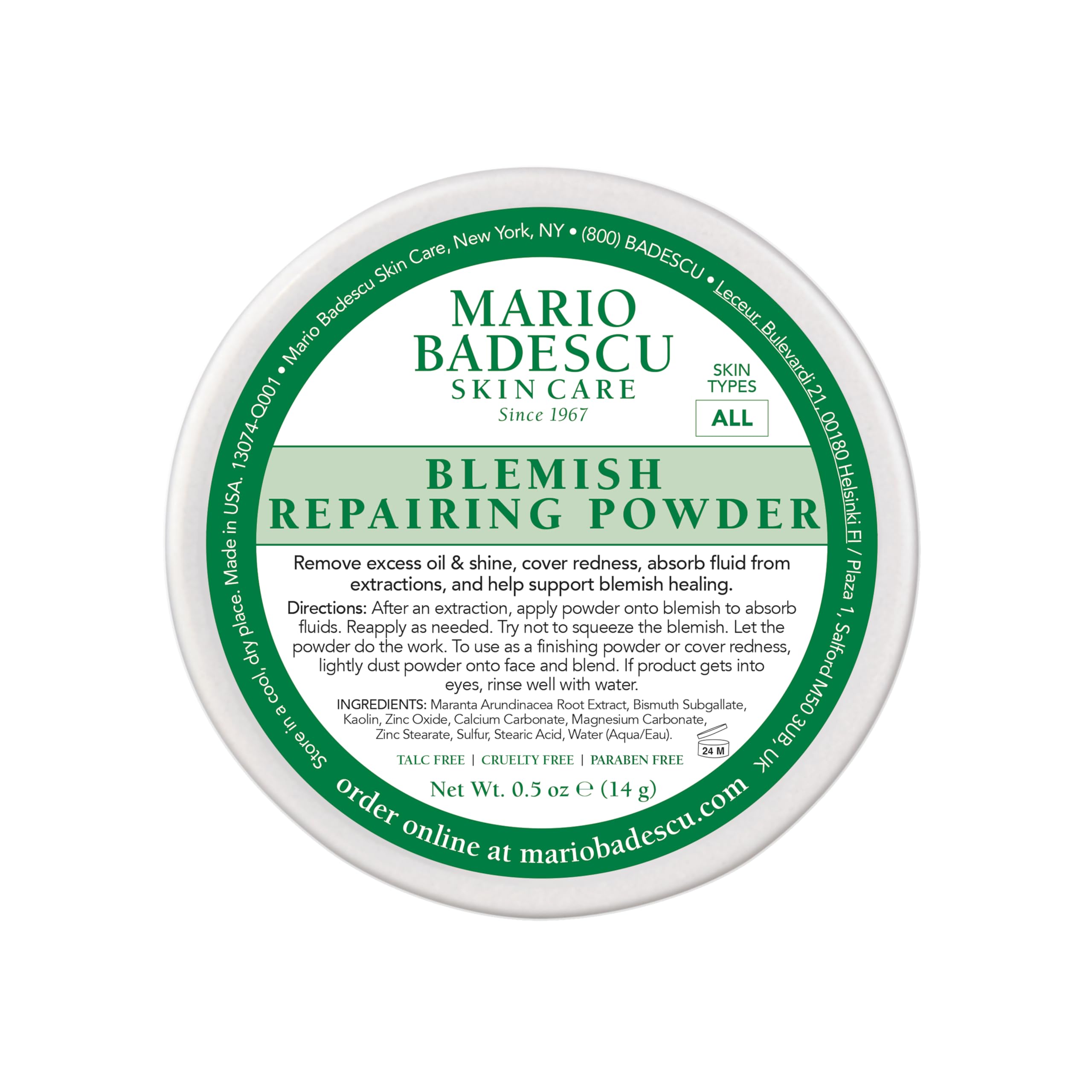 Polvo Mario Badescu Reparador De Imperfecciones, 15 Ml, Para Piel Grasa - Venta Internacional.