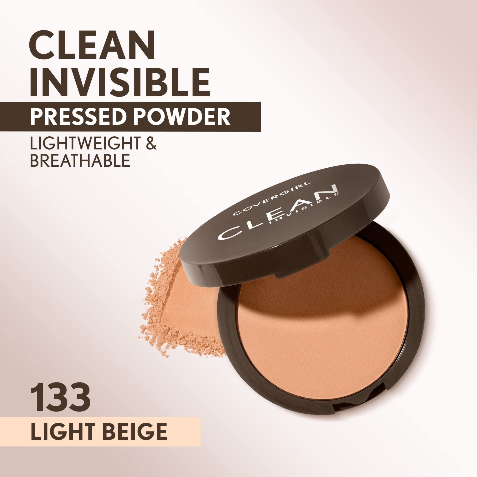 Foto 3 pulgar | Polvo Prensado Covergirl Clean Invisible Light Beige 133 - Venta Internacional.