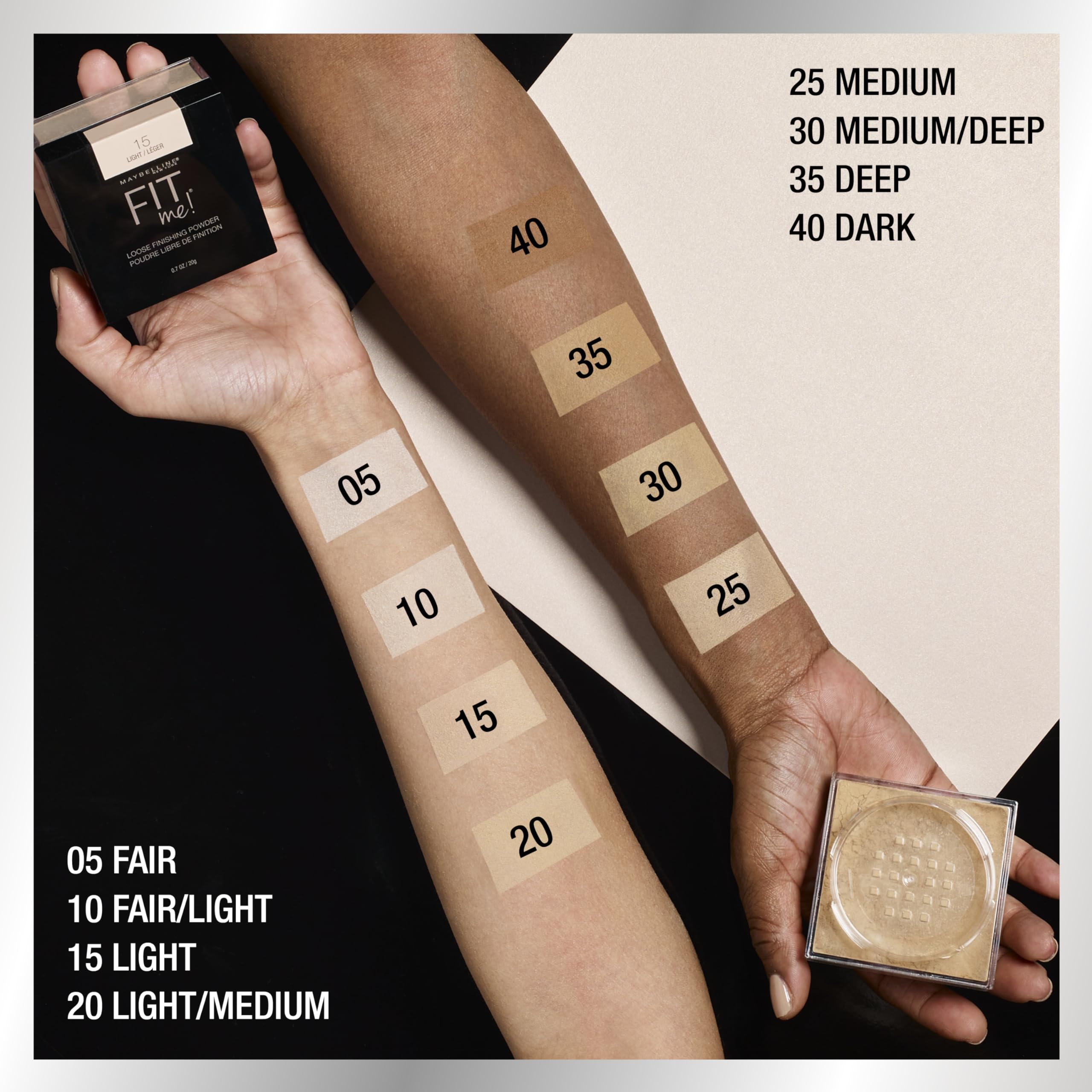 Foto 5 pulgar | Polvo Fijador Maybelline Fit Me Light Medium, 1 Unidad - Venta Internacional.