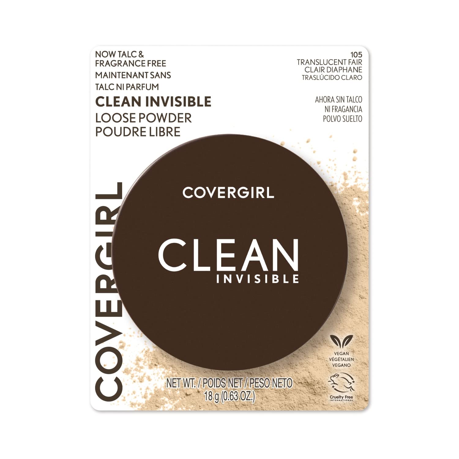 Foto 3 pulgar | Polvo Suelto Covergirl Clean Invisible Translucent Fair 20 G - Venta Internacional.