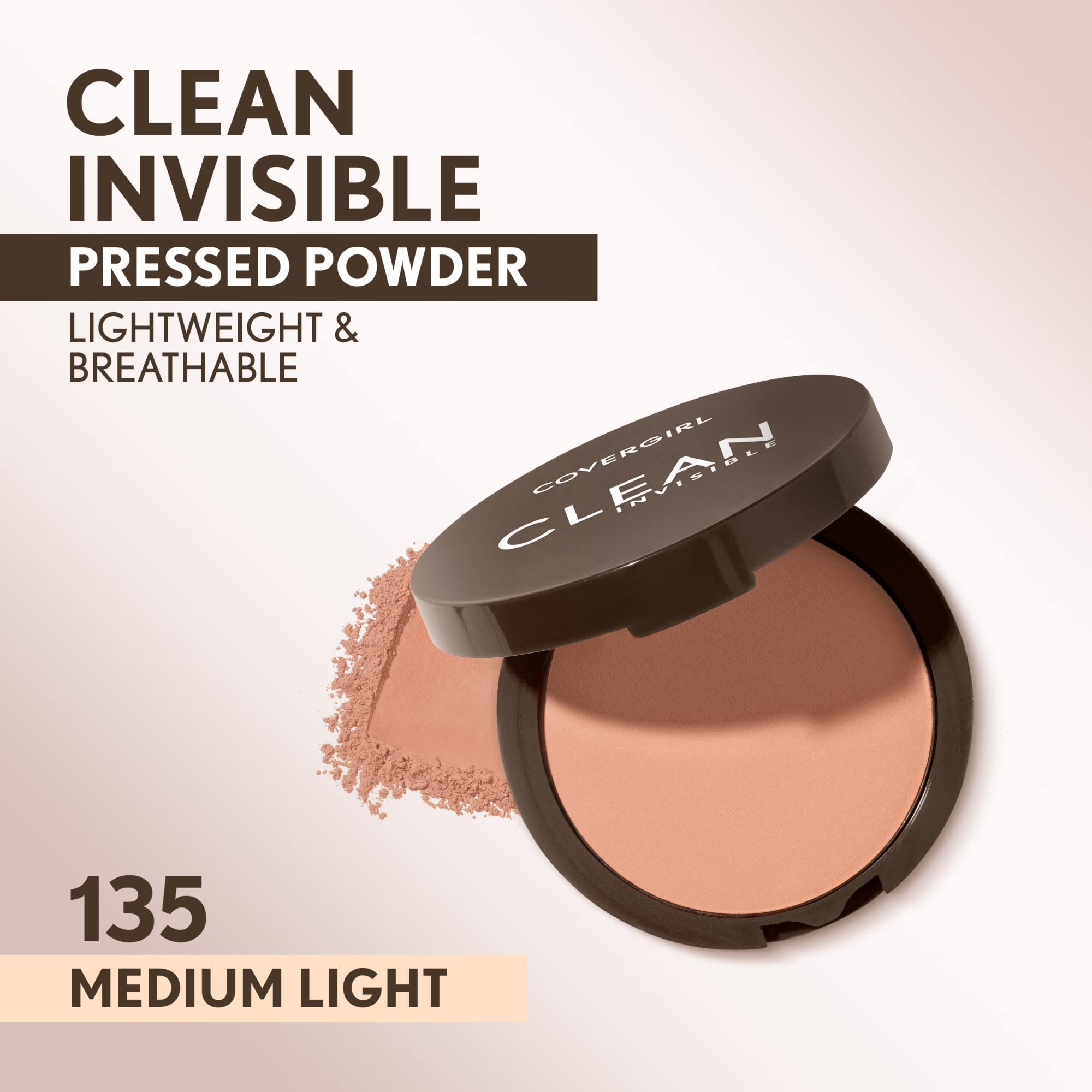 Foto 3 pulgar | Polvo Prensado Covergirl Clean Invisible Vegan Medium Light - Venta Internacional.