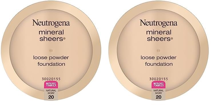 Foundation Neutrogena Mineral Sheers En Polvo Suelto, Color Marfil Natural - Venta Internacional.