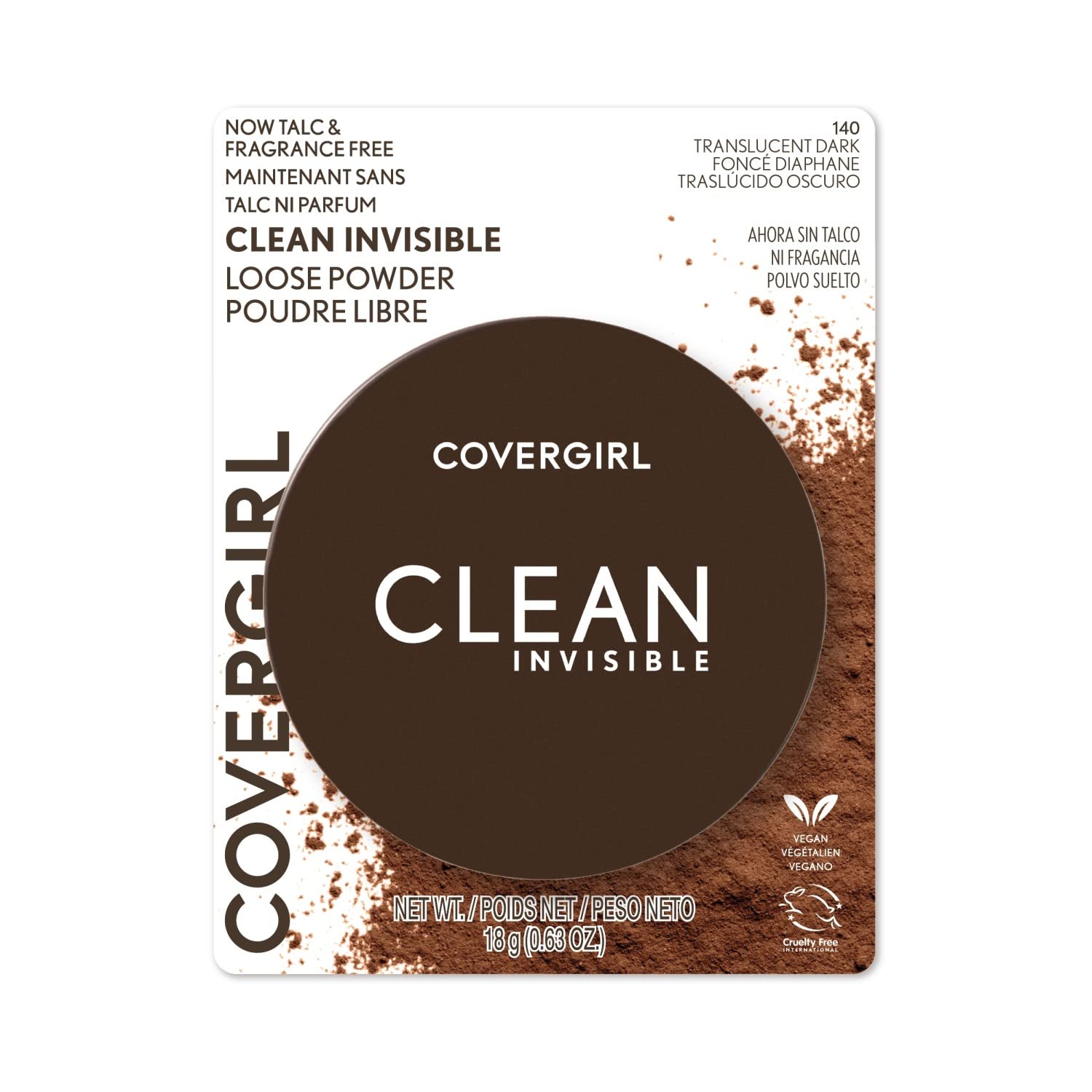 Foto 3 pulgar | Polvo Suelto Covergirl Clean Invisible Translucent Dark 20g - Venta Internacional.