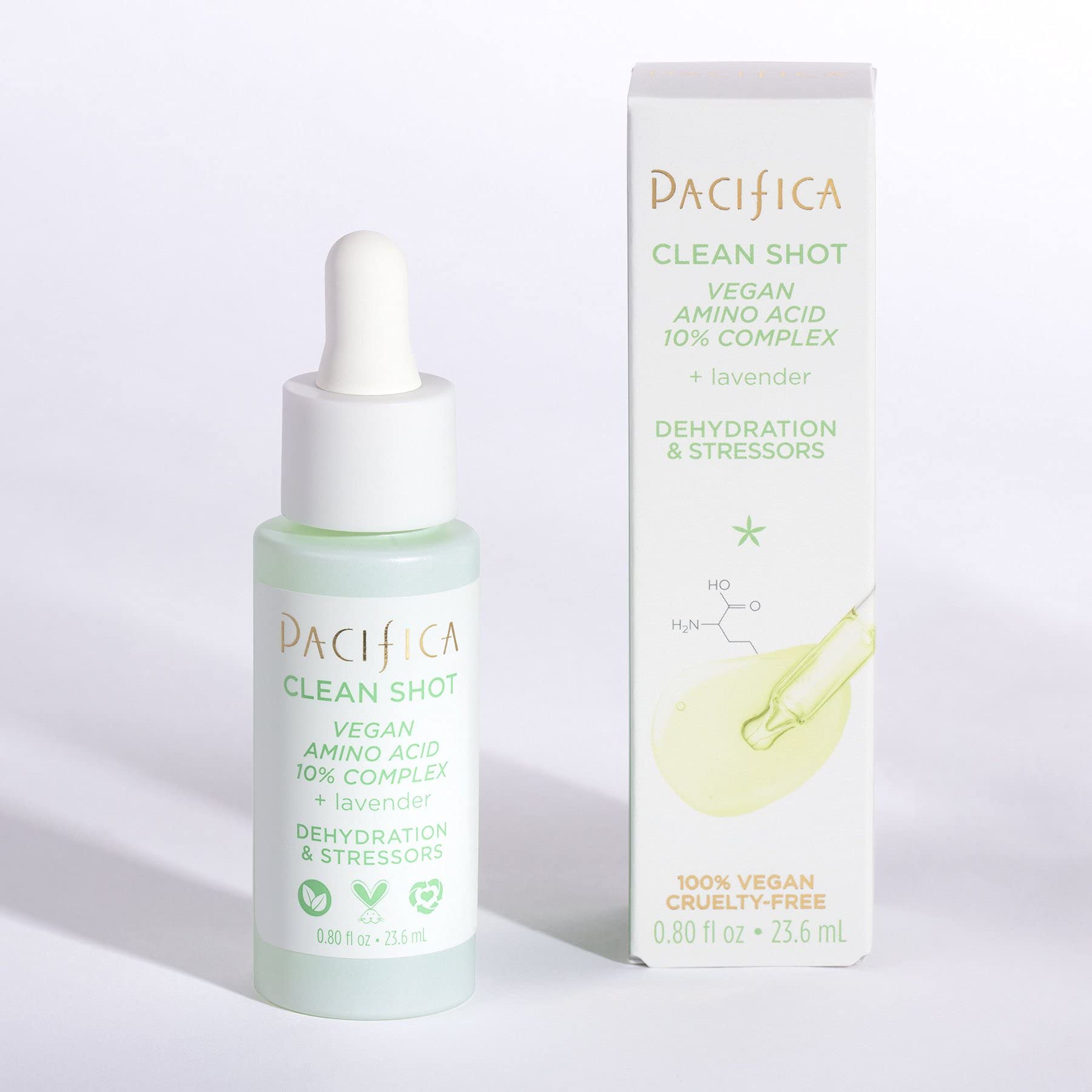 Foto 6 pulgar | Serum Pacifica Clean Shot, Complejo Vegano De Aminoácidos Al 10%, 24 Ml - Venta Internacional.