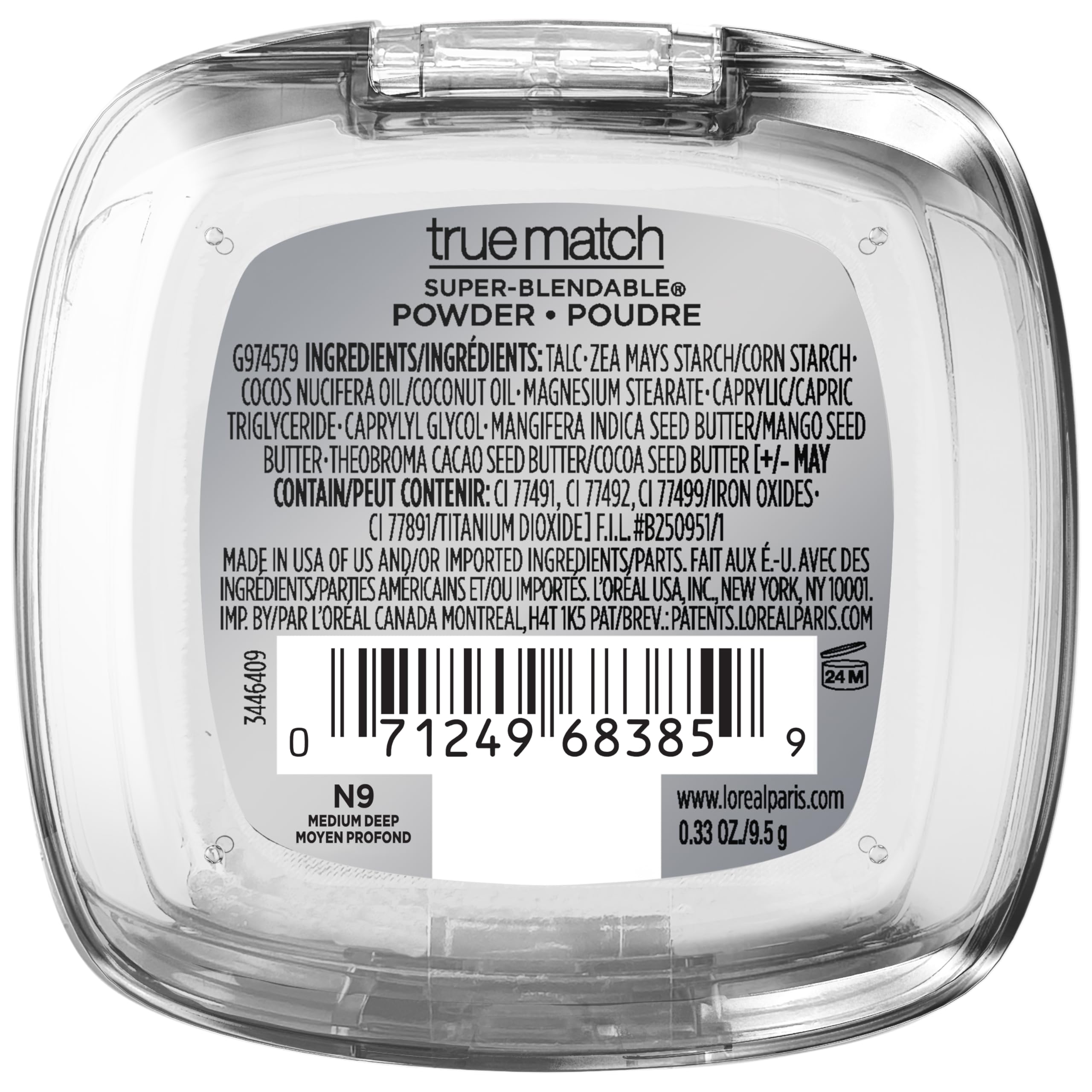 Foto 7 | Base De Maquillaje En Polvo L'oreal Paris True Match N9 Medium Deep - Venta Internacional.