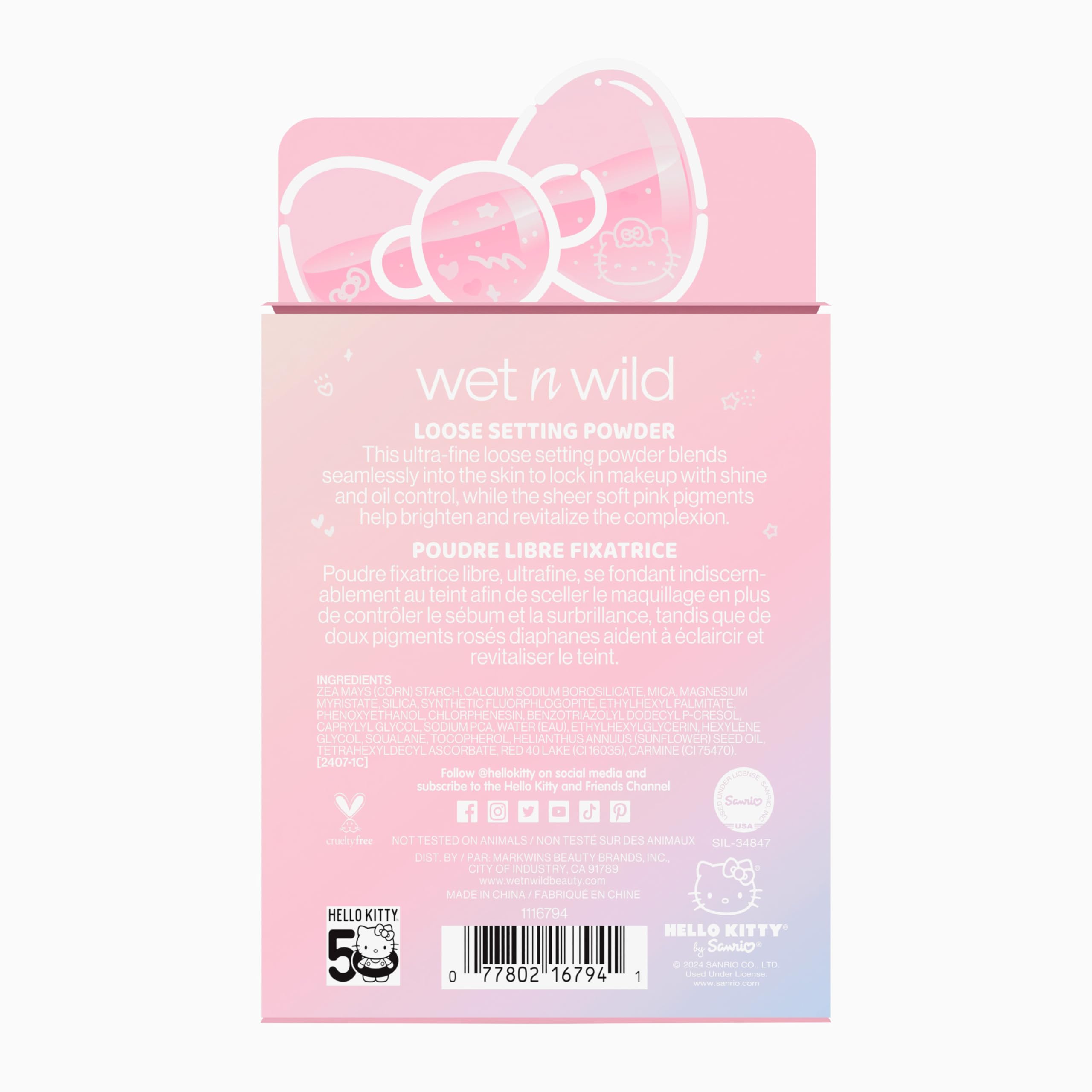 Foto 7 pulgar | Polvo Fijador Suelto Wet N Wild Hello Kitty Ultrafine - Venta Internacional.