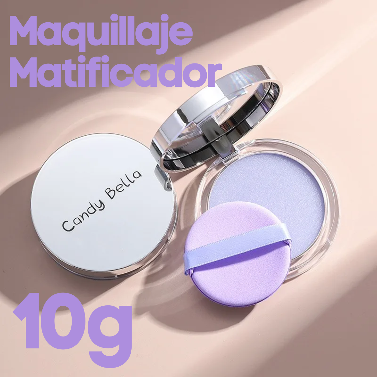 Foto 3 pulgar | Polvo Matificado Cremoso Lavanda Maquillaje Mate Candy Bella