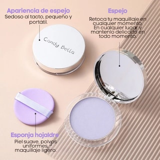 Foto 4 | Polvo Matificado Cremoso Lavanda Maquillaje Mate Candy Bella