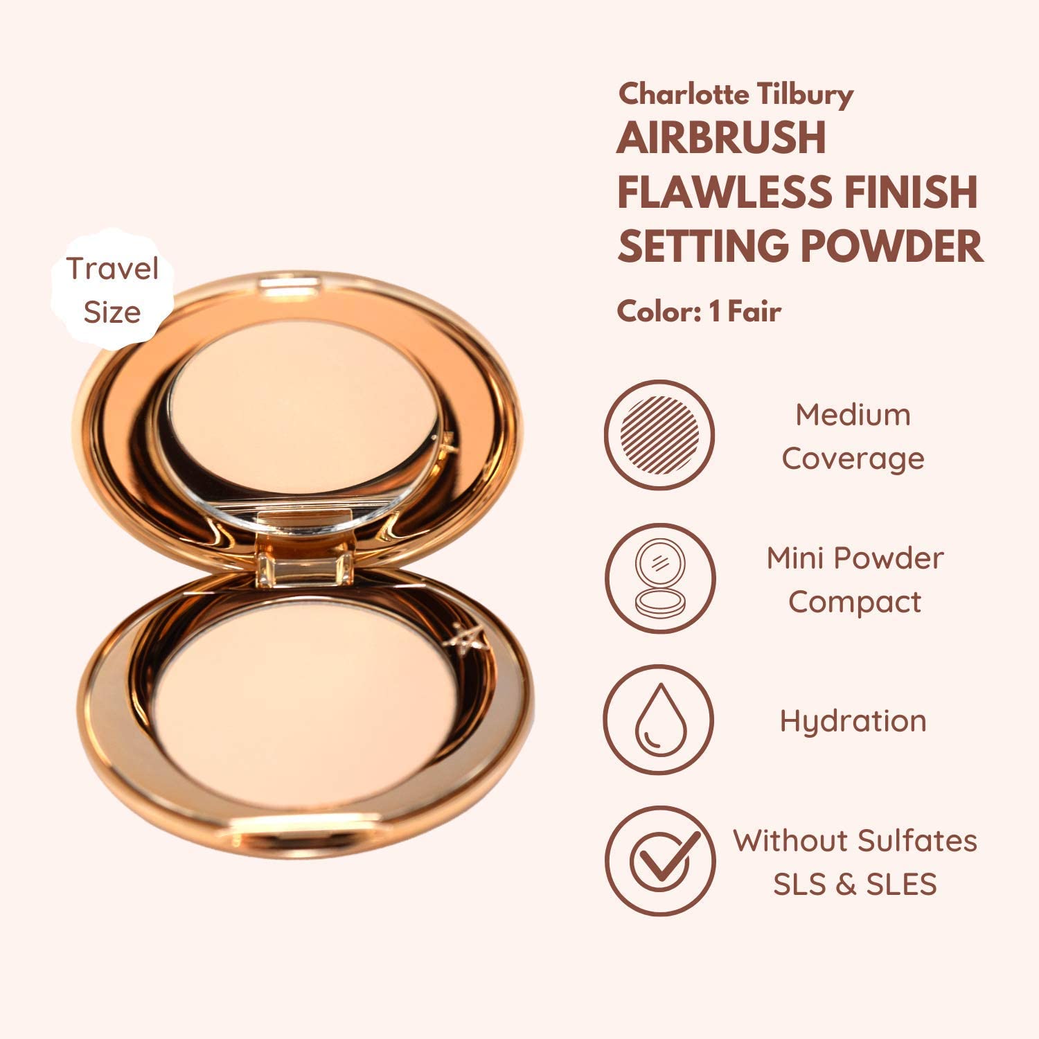Foto 3 pulgar | Polvo Facial Charlotte Tilbury Airbrush Flawless Finish 1 Fair - Venta Internacional.