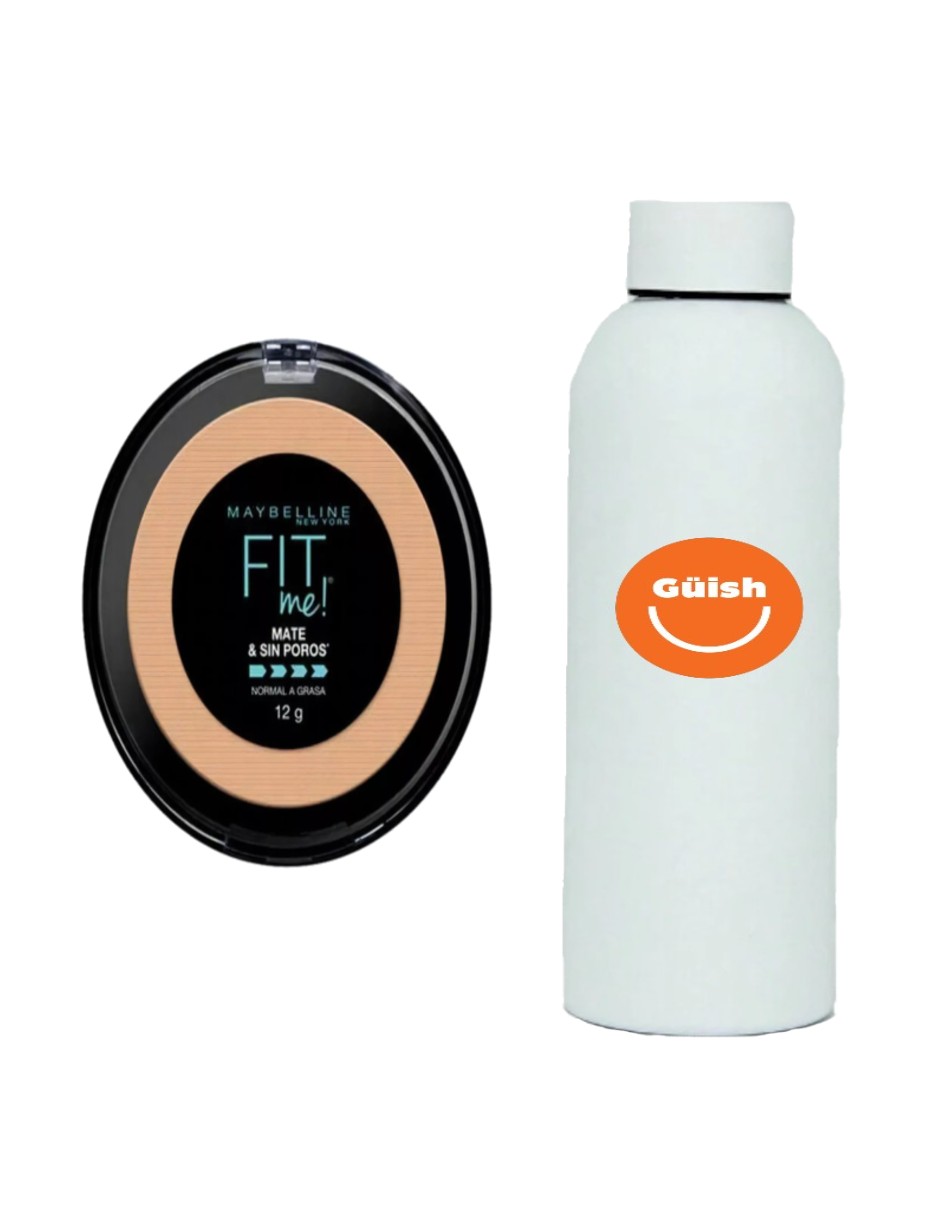 Foto 1 | Polvo Compacto Maybelline Fit Me! +termo De Regalo De Agua Güish