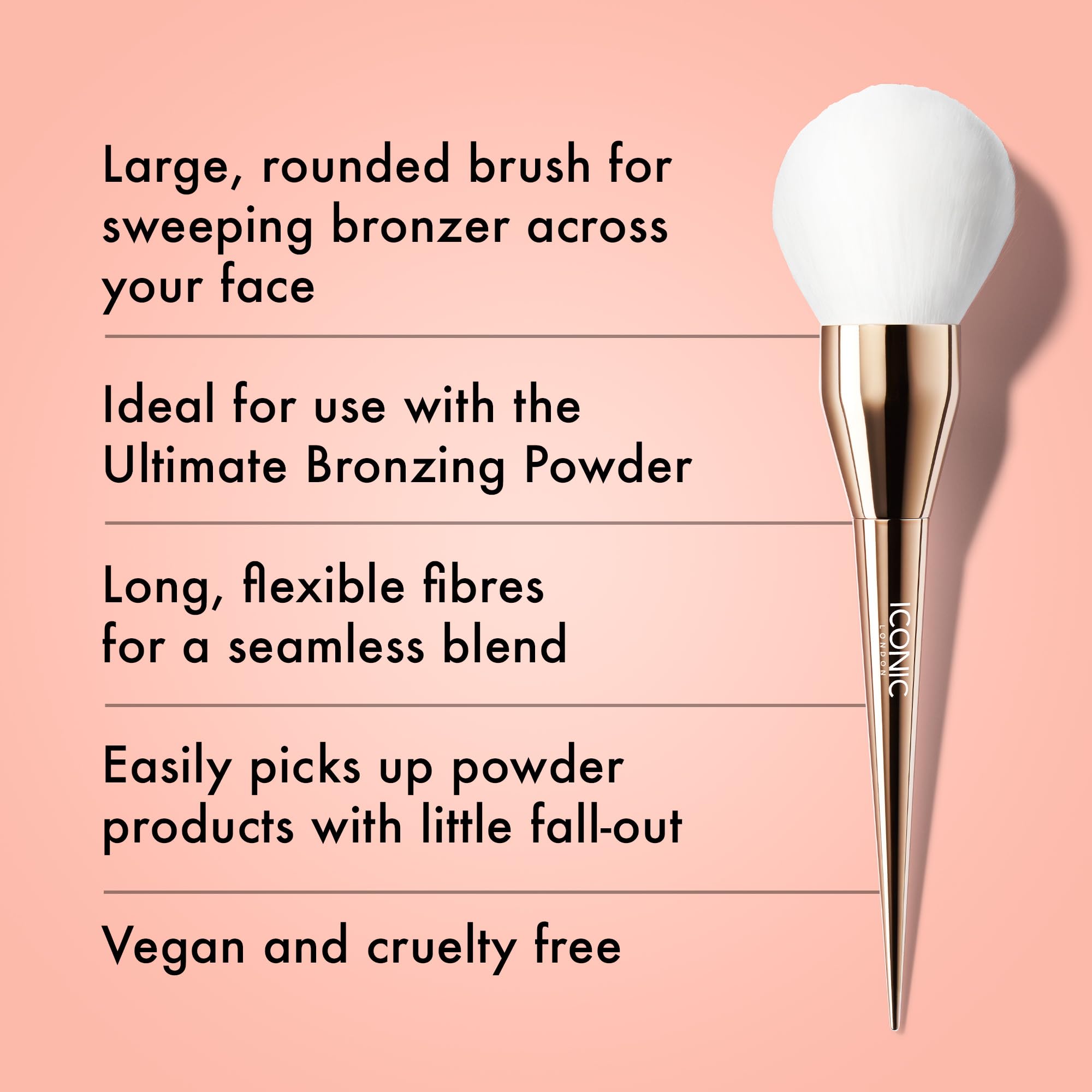 Foto 2 | Brocha Bronceadora Iconic London Ultimate Con Cerdas Grandes - Venta Internacional.