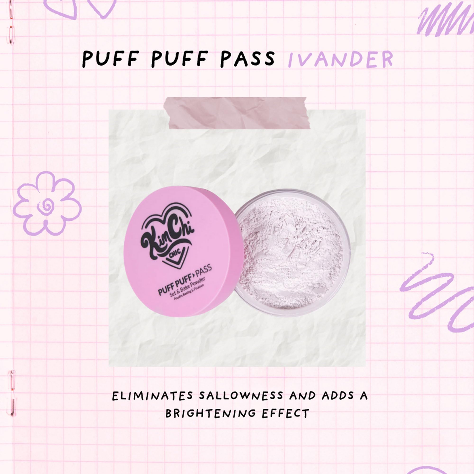Foto 5 pulgar | Polvo Fijador Kimchi Chic Beauty Puff Pass 01 Ivander - Venta Internacional.