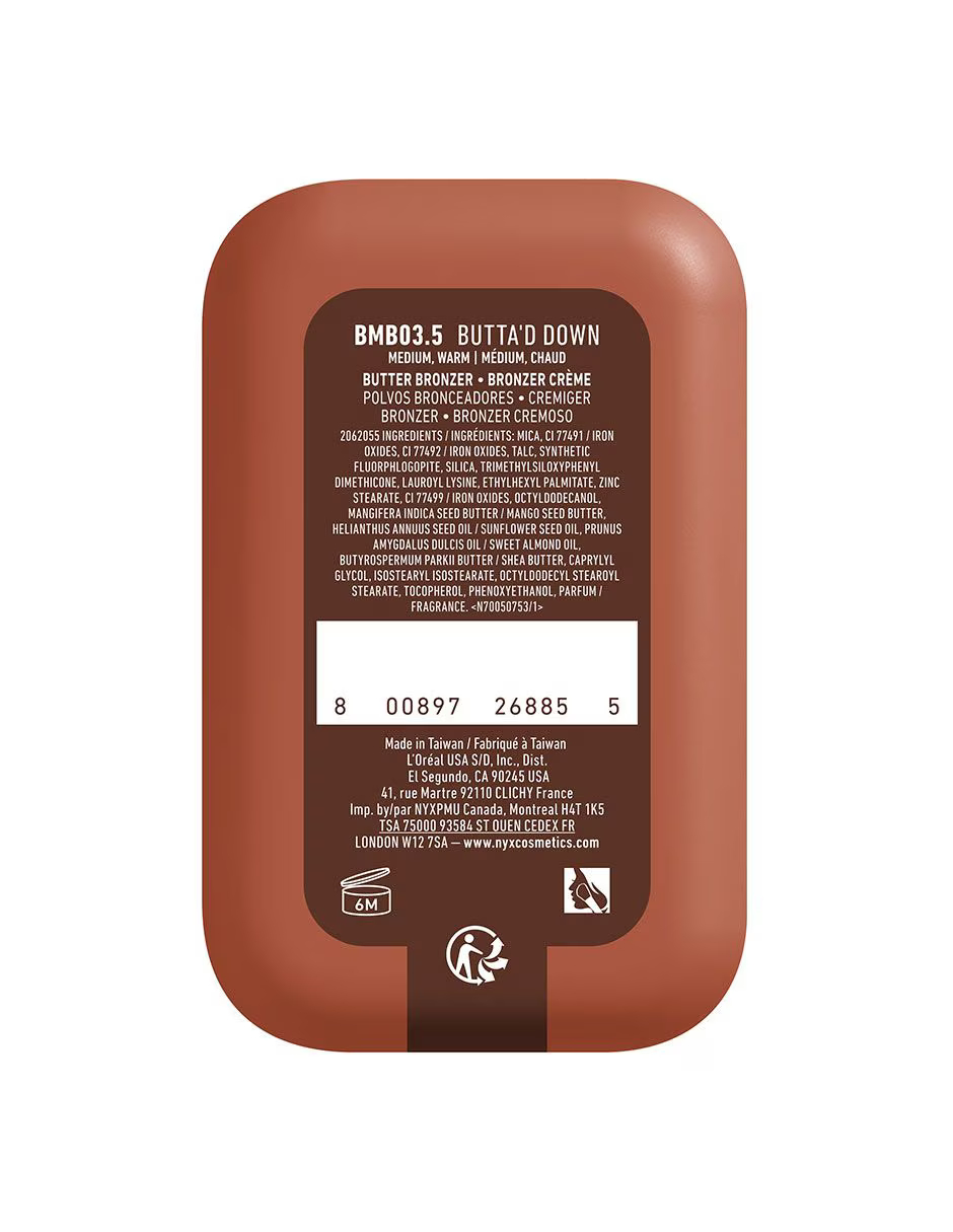 Foto 4 pulgar | Bronceador Cremoso Buttermelt Bronzer De Nyx + Termo De Agua De Regalo Güish