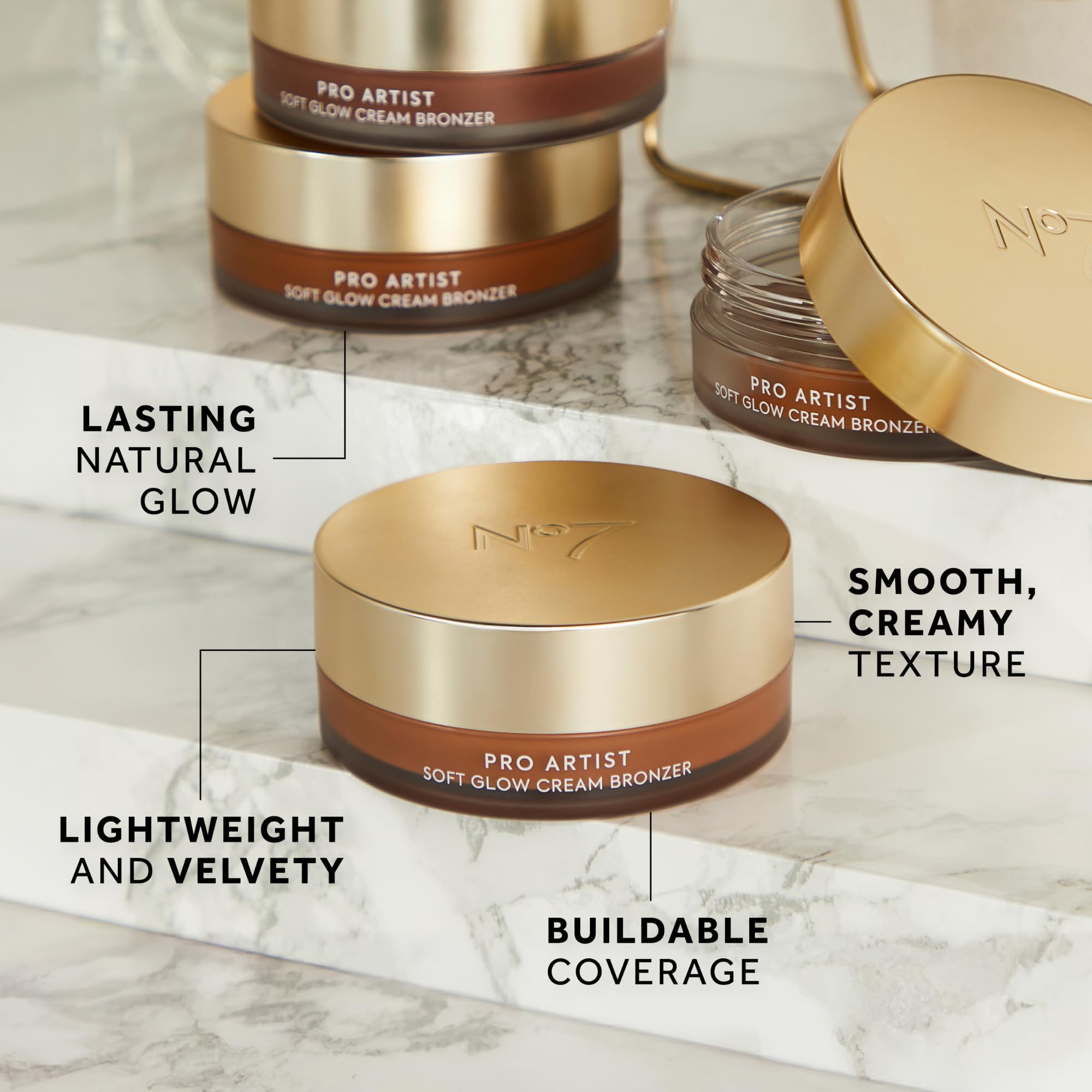 Foto 6 pulgar | Cream Bronzer No7 Pro Artist Soft Glow Cream, 37 Ml, Tamaño Mediano - Venta Internacional.