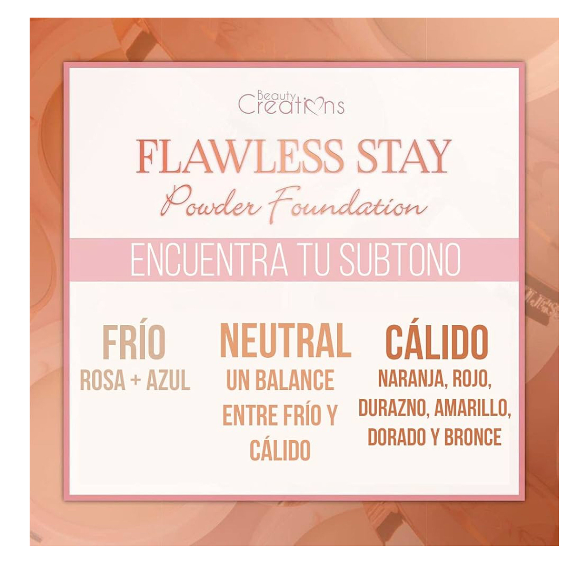 Foto 5 pulgar | Base En Polvo Flawless Stay Powder Foundation Beauty Creations Tono 12.0