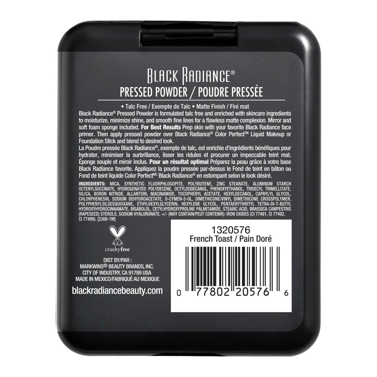Foto 5 pulgar | Pressed Powder Black Radiance Creme Fresh Matte Finish - Venta Internacional.
