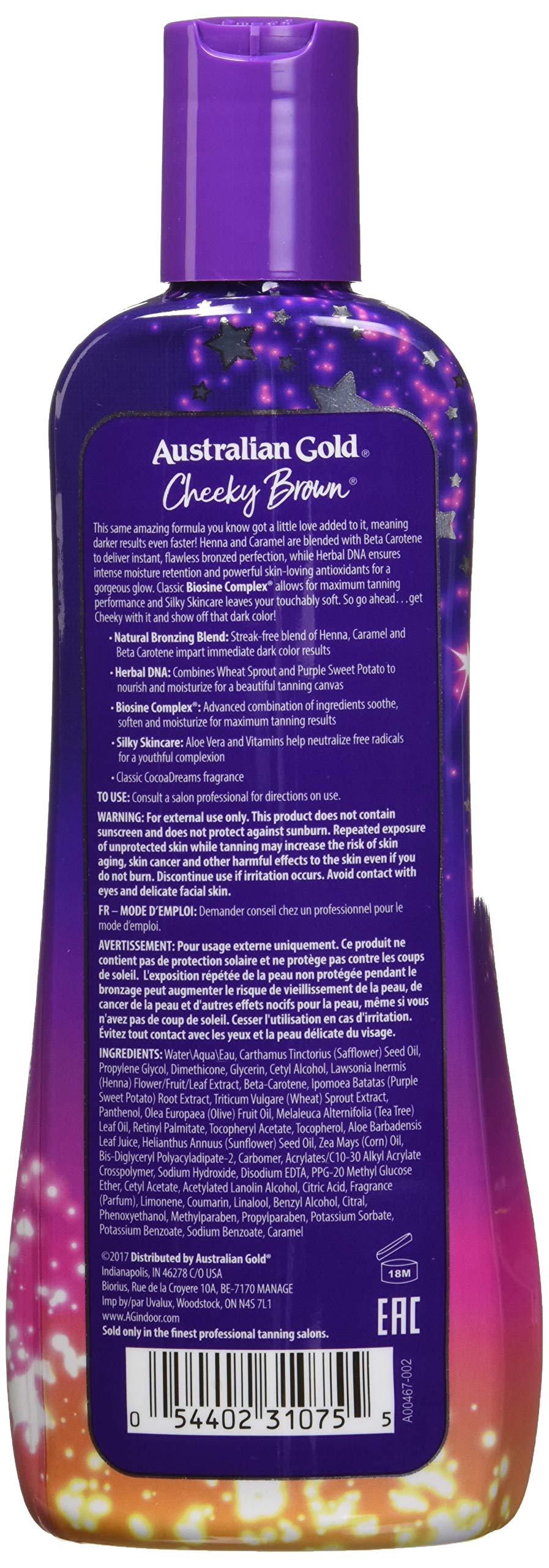 Foto 3 pulgar | Loción Bronceadora Australian Gold Cheeky Brown 250 Ml - Venta Internacional.