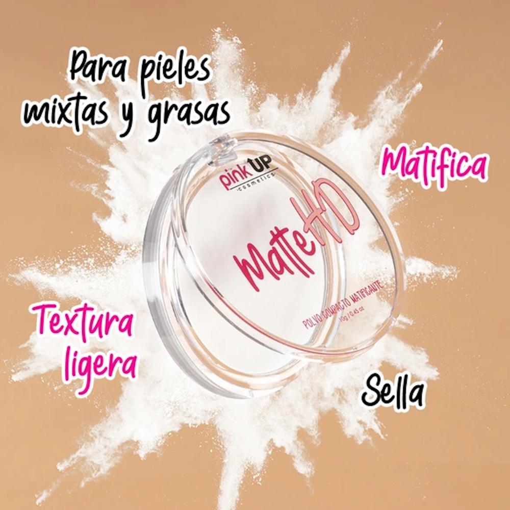 Foto 6 pulgar | Polvo Compacto Matificante Traslucido Matte Hd Pink Up