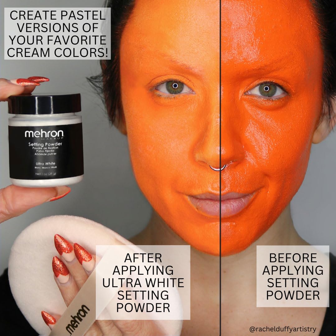 Foto 2 | Polvo Fijador De Maquillaje Mehron Loose Ultra White 28g - Venta Internacional.