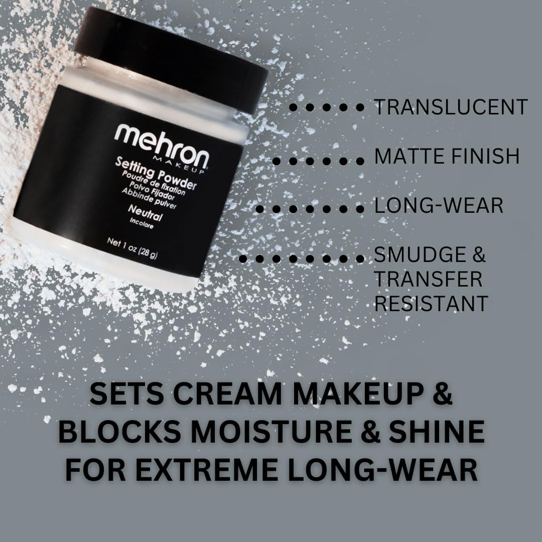 Foto 4 pulgar | Polvo Fijador Mehron Makeup 28 G (1 Oz) Neutro Para Halloween - Venta Internacional.