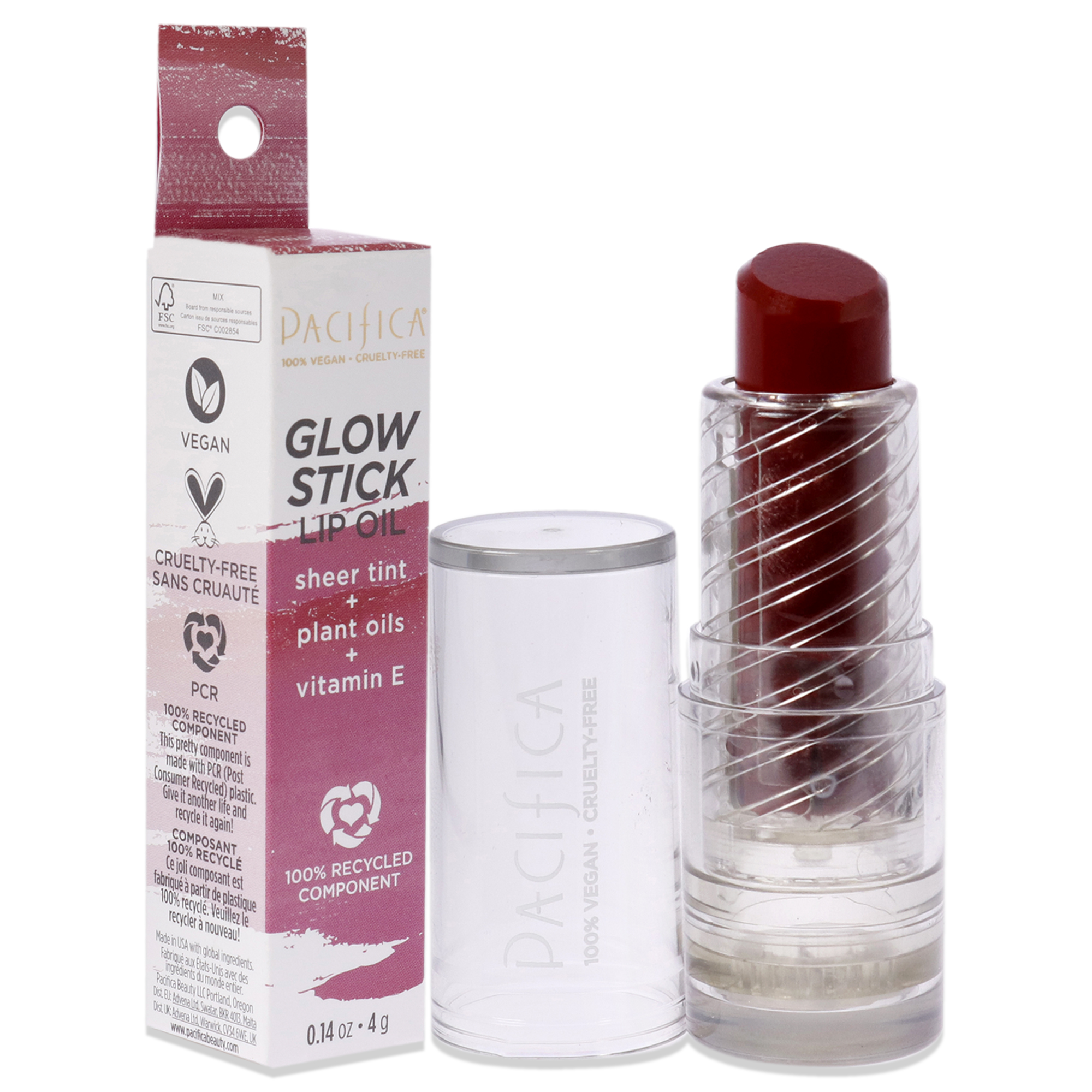 Foto 4 pulgar | Aceite Labial Glow Stick - Crimson Crush Pacífica Rojo