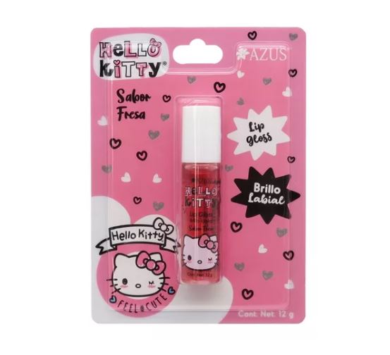 Foto 3 pulgar | Lip Gloss Hello Kitty Fresa