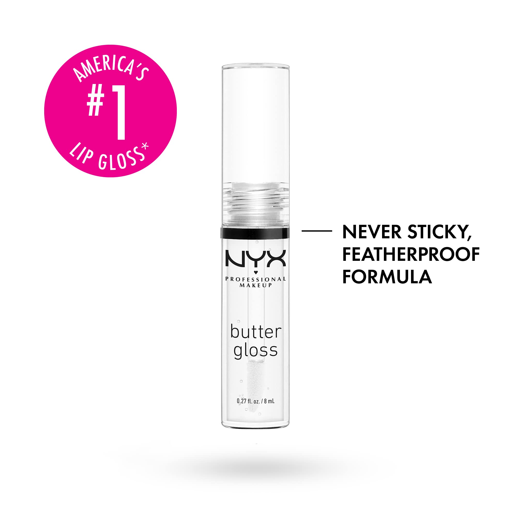 Foto 2 | Brillo de Labios Nyx Professional Makeup Butter Gloss Sugar Glass - Venta Internacional