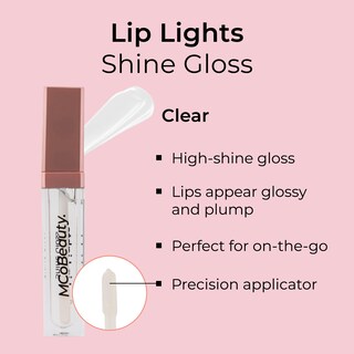Foto 3 | Brillo De Labios Mcobeauty Liplights Shine Clear, Vegano, Libre De Crueldad Animal - Venta Internacional.